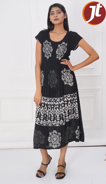 WOMEN WESTERN BOBBIN DRESS S/S